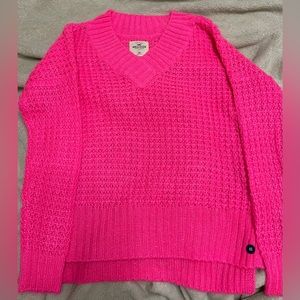 Hot pink Hollister sweater— Size: XS (fits a little bigger)